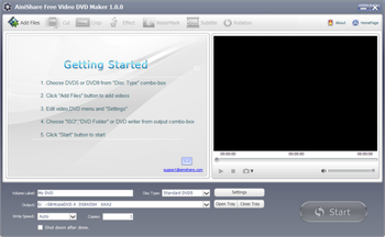 Ainishare Free Video DVD Maker screenshot