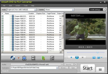 Ainsoft DVD to FLV Converter screenshot 2