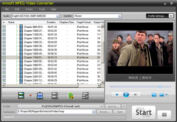 Ainsoft MPEG Video Converter screenshot