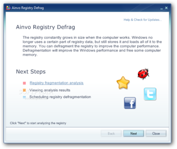 Ainvo Registry Defrag screenshot