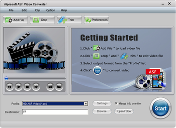 Aiprosoft ASF Video Converter screenshot