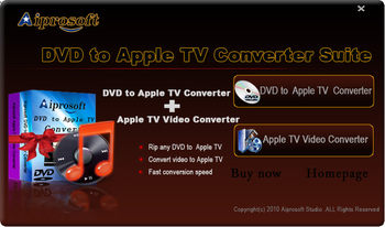 Aiprosoft DVD to AppleTV Converter Suite screenshot