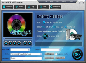 Aiprosoft DVD to PS3 Converter screenshot
