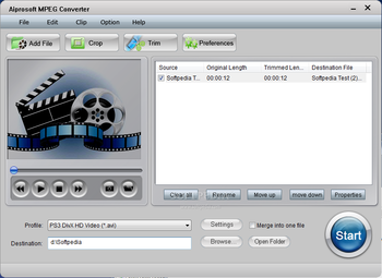 Aiprosoft MPEG Converter screenshot