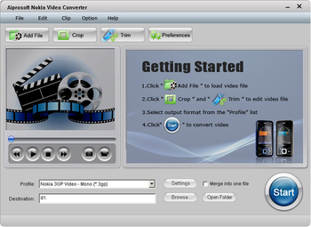 Aiprosoft Nokia Video Converter screenshot