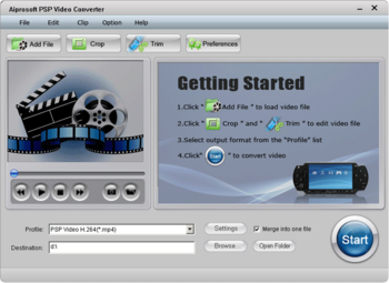 Aiprosoft PSP Video Converter screenshot