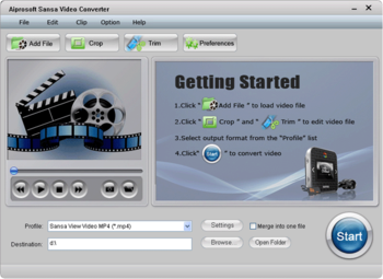 Aiprosoft Sansa Video Converter screenshot 2