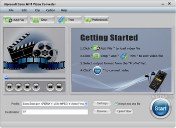 Aiprosoft Sony MP4 Video Converter screenshot