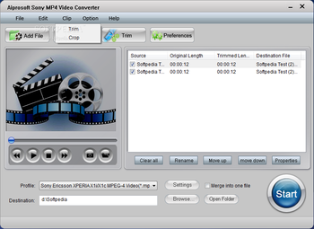 Aiprosoft Sony MP4 Video Converter screenshot 3