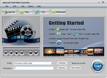 Aiprosoft Total Video Converter screenshot