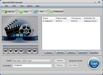 Aiprosoft VOB Converter screenshot