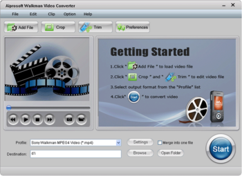 Aiprosoft Walkman Video Converter screenshot 2