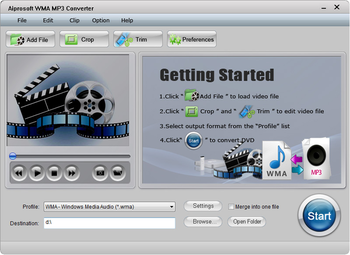 Aiprosoft WMA MP3 Converter screenshot