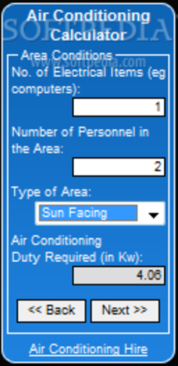 Air Conditioning Calculator screenshot 2