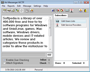 Air Messenger WCTP screenshot