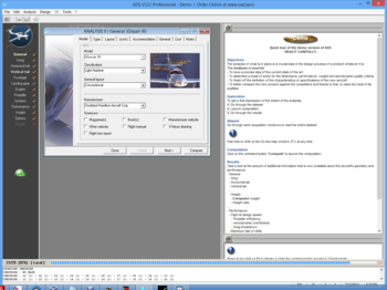 Aircraft Design Software Professional (ADS) screenshot