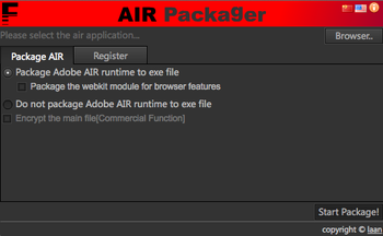 AIRPackager screenshot