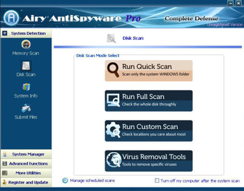 Airy AntiSpyware Pro screenshot