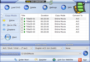 Airy DVD Converter screenshot