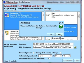 AISBackup screenshot 2