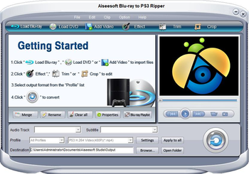 Aiseesoft Blu-ray to PS3 Ripper screenshot 2
