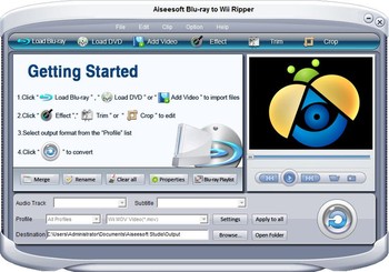 Aiseesoft Blu-ray to Wii Ripper screenshot