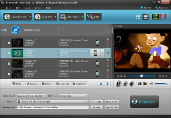 Aiseesoft Blue-ray to iPhone 4 Ripper screenshot