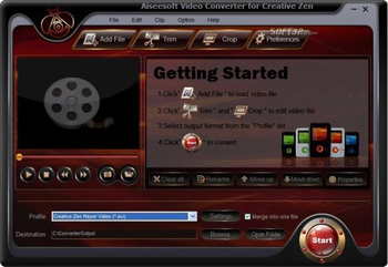 Aiseesoft Creative Zen Video Converter screenshot 2