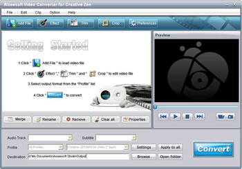 Aiseesoft Creative Zen Video Converter screenshot 3