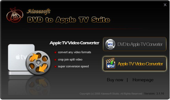 Aiseesoft DVD to Apple TV Suite screenshot