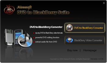 Aiseesoft DVD to BlackBerry Suite screenshot