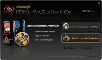 Aiseesoft DVD to Creative Zen Suite screenshot 2