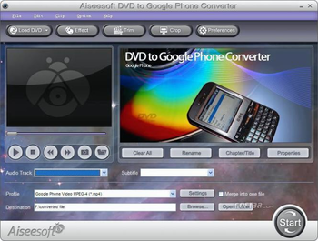 Aiseesoft DVD to Google Phone Converter screenshot 3