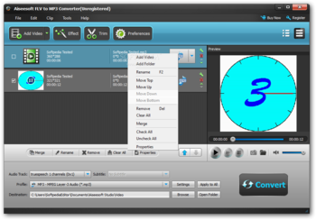 Aiseesoft FLV to MP3 Converter screenshot