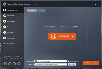 Aiseesoft Free Video Converter screenshot