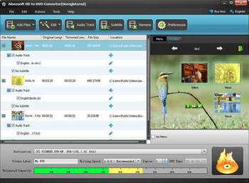 Aiseesoft HD to DVD Converter screenshot