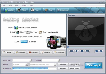 Aiseesoft iPhone 4 Movie Converter screenshot 2