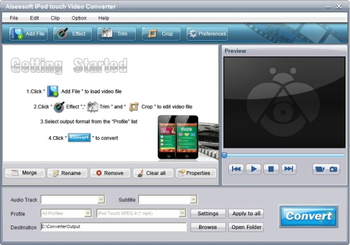 Aiseesoft iPod touch Video Converter screenshot
