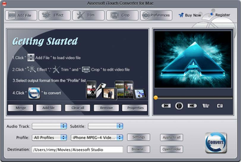 Aiseesoft iTouch Converter for Mac screenshot