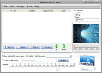 Aiseesoft MP3 to DVD Burner screenshot