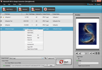 Aiseesoft PDF to Image Converter screenshot