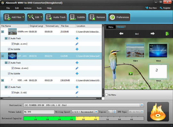 Aiseesoft WMV to DVD Converter screenshot