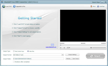 AisoSoft Free DVD Converter screenshot