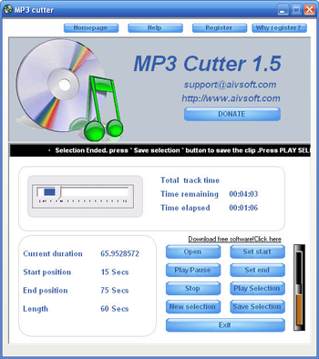 AIV MP3 Cutter screenshot