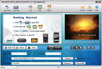 Aiwaysoft DVD to iPhone Converter screenshot 2