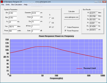 AJ Bandpass Designer screenshot 3