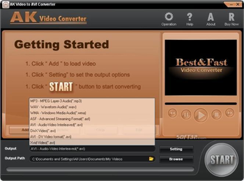 AK Video to AVI Converter screenshot 2
