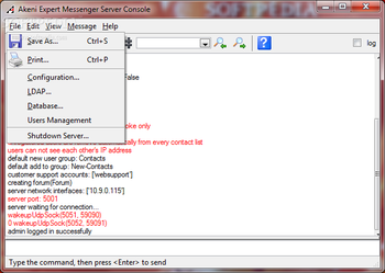 Akeni Secure Messaging Server - Expert Edition screenshot 2