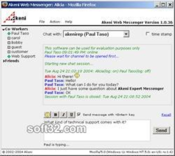 Akeni Web Chat for enterprise im lan screenshot 2