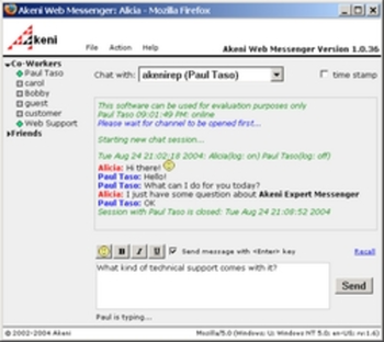 Akeni Web Terminal (Jabber/XMPP Web Client) screenshot 2